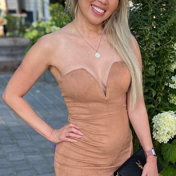 JLUXLABEL Tan Suede Dress - Picture 3 of 3